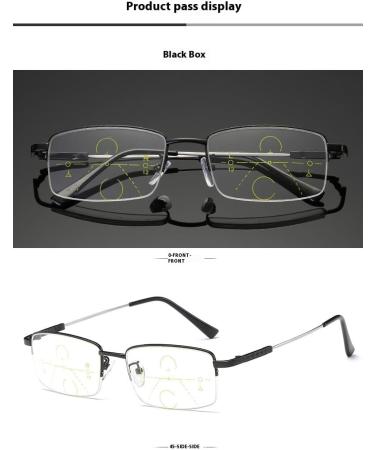 Outfany Intellireaders: Titanium Progressive Dual-Use Reading Glasses 2.0x for Men & Women - Multifocus Design for Comfortable Reading - Buy Online on GoSupps.com