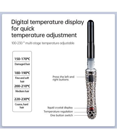 Dual-Purpose Electric Curling Stick - 1 Inch | Straight & Curly Hair Tool for Home Office & Travel - Available in Leopard Print & More - Buy Online on GoSupps.com