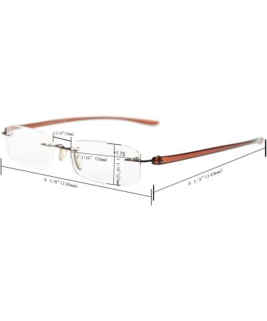 Eyekepper Small Rimless Reading Glasses for Men & Women - Silver +2.25 | International Shipping - Buy Online on GoSupps.com