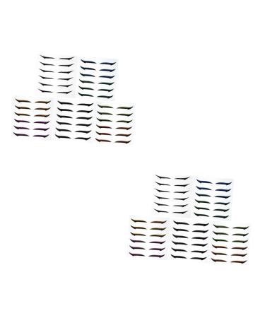 Beavorty 72 Pairs Glitter Eyeliner Sparkle Stickers Eye Line Strip Eyeliner Stickers Flash Adhesive Tape Miss