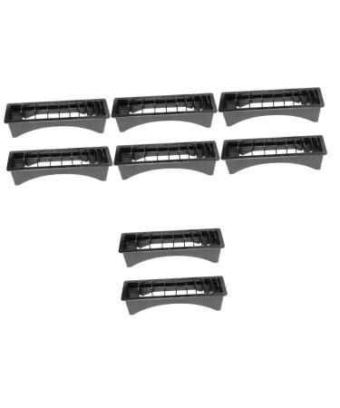 8 PCs COMB Storage Rack Hand Wisking Tool Electric Plastic Comb mustache Trimmer Positioning Caliper Case Barber Clipper Tray Hair Scissors Container CASES FADER 25x8cmx4Pcs Black 4 pieces
