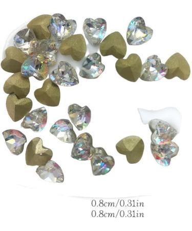 dijiusidy Nail Rhinestones Manicure Decorations Multiple-Shape Multi-color Glass DIY Decor Stickers Eye-catching Beauty Tools 8 * 8mmPeach Heart 8*8mmpeach Heart - Buy Online on GoSupps.com