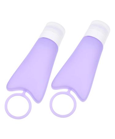 1 Set 2 Bottle Lotion Shampoo Travel Bottles Refillable Tubes Cleaning Soap Travel Makeup Bottle Subpackaging Bottles Emulsion Bottles Refillable Bottles Portable Purple 16X6cm Purple