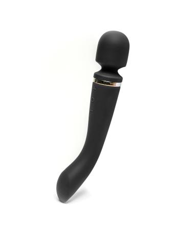 Latenight massage tab bent - silicone - massage aid for you him and couples - many different settings of the vibration - USB charging - quiet - stimulation - gift for women black