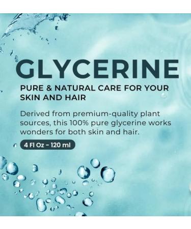 Glyc rine v g tale 100 % pure et naturelle | Pour la peau et les cheveux | Soin de la peau polyvalent adoucissant et hydratant 120 ml - Buy Online on GoSupps.com