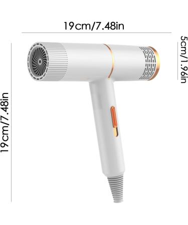 Hair Blow Dryer Infinitely Variable Speed Blow Dryer - Fast Drying Light and Quiet Hair Care Without Damage for Travel Salon Styling Women Girls Muflydo US White - Buy Online on GoSupps.com