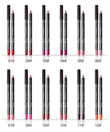 12 Pcs Waterproof Lip Liner Pencil Set | Long Lasting Matte Lipstick Makeup Kit - Beauty Lips Collection - Buy Online on GoSupps.com