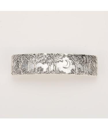 Kkjoy Hand Crafted Viking Celtic Knot Hair Barrettes - Retro Vintage Hair Accessory for Women & Girls - Forest and Moon-Silver - Buy Online on GoSupps.com