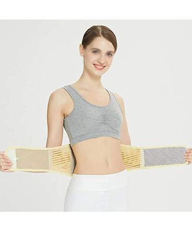 Self-heated lower back support removable lumbar cushion for men and women herniated disc sciatica scoliosis waist pain lumbar belt belts breathable (color: a siz XL/X-Large A