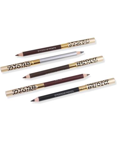 MUSISALY 2pcs Long Lasting Eyebrow Pencils Leopard Eyeliner Pencil Eyebrow Brush for Women Puff Head Wooden 1 count (Pack of 1) As Shown - Buy Online on GoSupps.com
