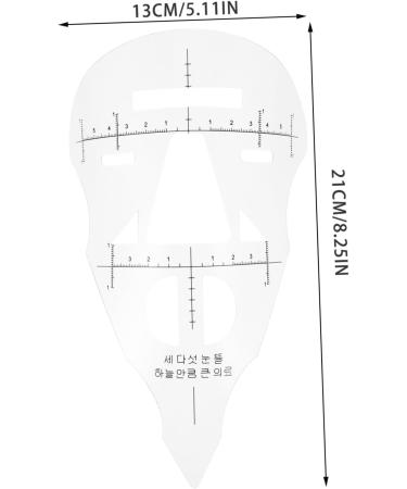 Didiseaon 3 Pcs Manicure Tools Make up Kit Eyebrow Tracer Makeup Ruler Lip Ruler Paint Pen Painting Pen Carved - Buy Online on GoSupps.com