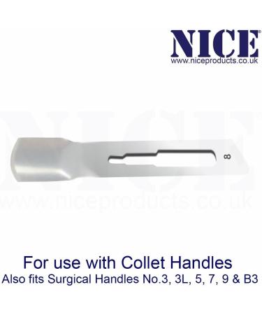 50 x NICE No.8 Gouge Sterile Carbon Steel Blades GCS8 for Manicure and Pedicure - Buy Online on GoSupps.com