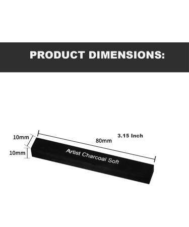 ANNECOSK 6 Pack Compressed Charcoal Sticks for Drawing - Soft, Medium, and Hard Grade Sketching Tools - Buy Online on GoSupps.com
