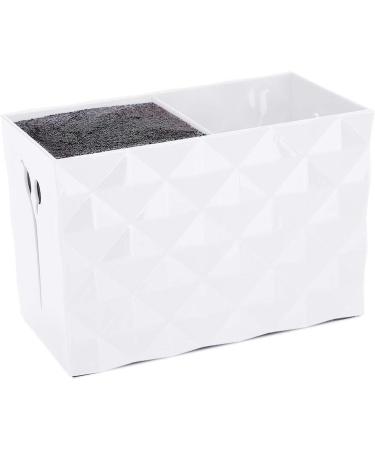 Salon Scissors Holder Rack Scissors Holder Box Professional Shear Holder Combs Clips Organizer Storage Box Hairdressing Tools Accessories Case for Hair Stylists and Hairdressers(White) - Buy Online on GoSupps.com