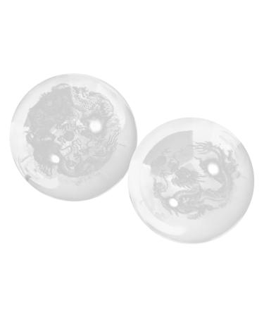 Coolhiya massage device 2st Healthy massage ball meditation ball Chinese baoding balls for health older handballs Small baoding balls Gymnasium ball glass The clouds