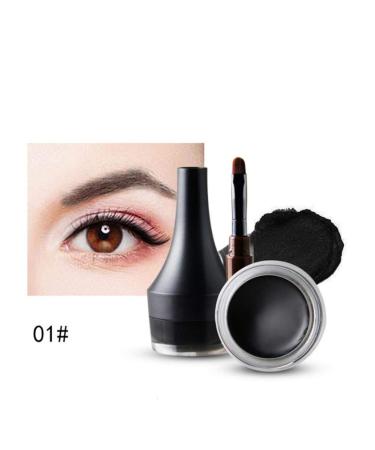 Cream Eyeliner Waterproof Long Lasting Drama Eye Liner Gel Makeup Eyeliner(Black)