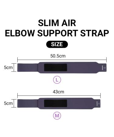 Heybody Slim Air Elbow Support Strap - Gray Medium | Elbow Brace Band for Ultimate Support - Buy Online on GoSupps.com