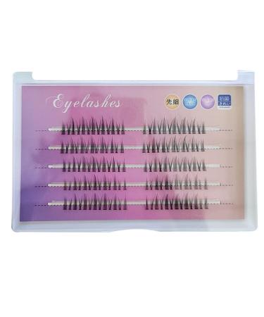 Individual Cluster Lashes 3D Effect Glue Bonded Individual Lash Clusters Volume Lashes C Curl 5 Rows Home Eyelash Extension Makeup Lashes (5 Rows)