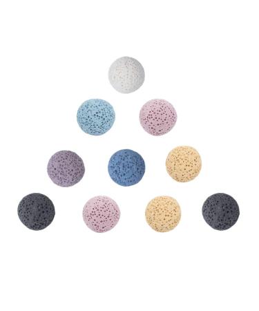 Nbeads 10 pieces 15.5mm natural lava perfume pearls no hole colored lava for pearl aroma essential perfume oil diffuse appendix lava stones for harmony ball necklaces uncrapped 10 pieces 15.5 16mm - Buy Online on GoSupps.com