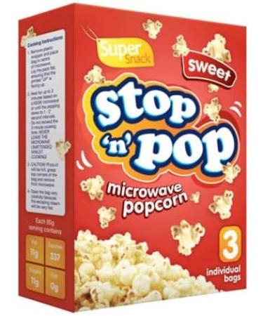 Popcorn Bundle with Stop n Pop Salty Microwave Popcorn 3 Bags x2 WIth Sweet Popcorn 3 Bags x2 and Butter Popcorn 3 Bag x2 (6 Pack) - Buy Online on GoSupps.com