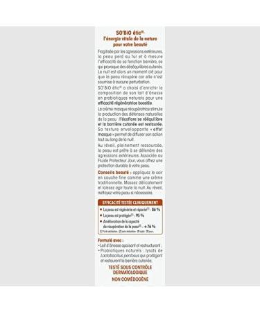 SO'BiO tic Organic Recovery Cream Mask 50 ml - Buy Online on GoSupps.com