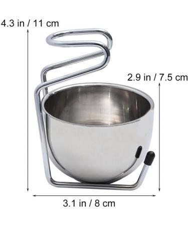 Premium Stainless Steel Healeved Shaving Soap Bowl & Stand Set | Unique Men's Wet Shaving Essentials - Buy Online on GoSupps.com