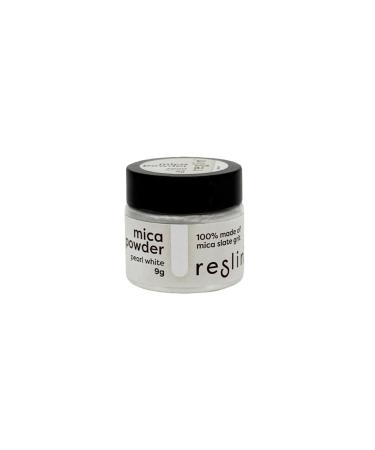 RESLIN Pearl White Mica Powder - 9 g Pearlescent Mineral Powder for Sparkling Effects Ideal for Decoration and Crafts