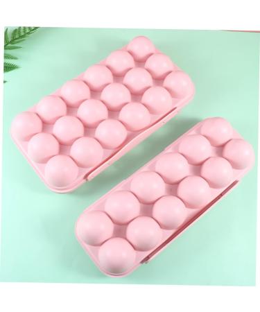 Healeved 2pcs Refrigerator Food Tray Fridge Drawer Tray Container Kitchen Egg Tray Storage Box Egg Plate Grid Pink 30X11CM - Buy Online on GoSupps.com