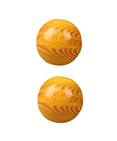 CLISPEED 2pcs Sea Willow Health Ball Quartz Baoding Lacrosse Balls Trigger Point Massage Massage Balls For Deep Tissue Muscle Relaxer Beeswax Training Ball Natural Resin Synthesis 5X5CM Yellow
