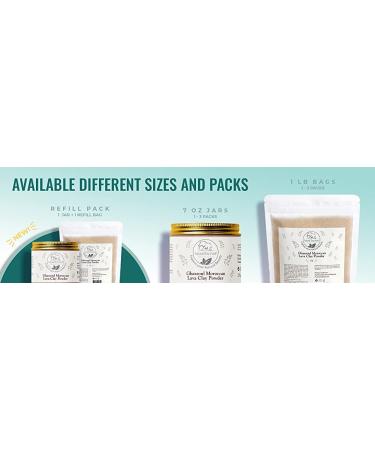Natural Elephant Ghassoul Moroccan Lava Clay Powder | 100% Pure & Natural | 200g Jar (7oz) - Best for Skin & Hair Care - Buy Online on GoSupps.com