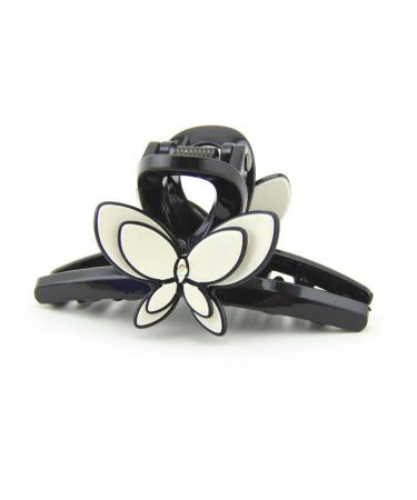 Meilliwish Noble Little Butterfly Woman Girl Ponytail Holder Hair Claw Clip 1 Piece(D95)(White)
