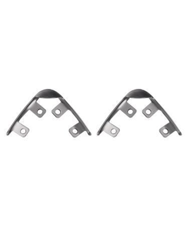 HARFINGTON 1pair Metal Shoes Pointed Protector 0.87x1.38x0.39 Women Solid Toe Tip Cap Cover Elegant for High Heel Repair Decoration Protection  Black