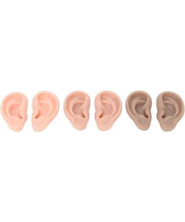 3 Pairs Reusable Soft Silicone Human Ear Models | Artificial Ear Model in 3 Colors for Home Use - Buy Online on GoSupps.com