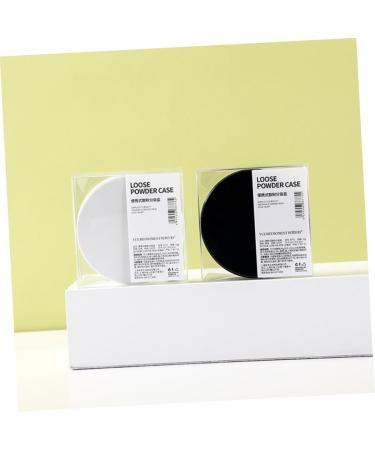 FOMIYES 3 pcs Cosmetic Empty G Mirror Black Loose with Case Portable Dispensing Powder Container - Buy Online on GoSupps.com