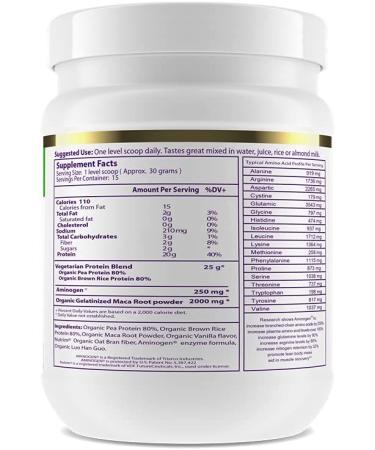 Paradise Herbs Maca Up Protein Powder Vanilla 15.87oz - Premium Quality Superfood - Buy Online on GoSupps.com