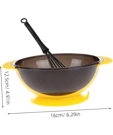 STOBAZA Kit de 2 Bols Teinture Capillaire Ventouse Jaune et Agitateur Noir Bol de Coiffure R utilisable M langeur de Couleurs Pratique pour Salon Professionnel - Buy Online on GoSupps.com