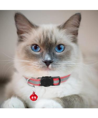 Hepplly 6-Pack Quick Release Reflective Cat Collars with Bell - Red Kitten Accessories for Safety & Style - Buy Online on GoSupps.com