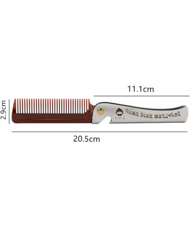 Stainless Steel Hair and Beard Comb for Men - Pocket-Sized Moustache Shaping Tool - Buy Online on GoSupps.com