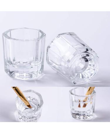 EBANKU Nail Crystal Glass Bowl Set - 2 Pack Liquid & Powder Mixing Dappen Bowls with Stainless Steel Lid | Professional Nail Art Tools for Perfect Manicures - Buy Online on GoSupps.com