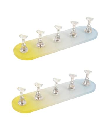 FRCOLOR 2 Sets Nail Practice Holder Fake Nails Decor Convenient Nail Racks Training Nail Stands Convenient Nail Display Nail Display for Nail Art Practice Nail Racks Acrylic