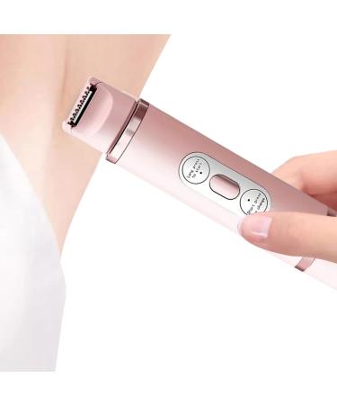 TRIMMER BIKINI Bikini trimmer for women Waterproof electric shaver for women Groomer and epilator rechargeable with double head for bikini line legs face and hair removal