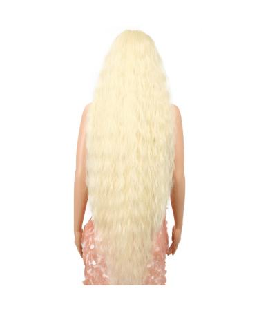 Buy 41-Inch Lace Front Wig - Super Long Curly Synthetic Wig with Baby Hair | 150% Density (613 Color) - Buy Online on GoSupps.com