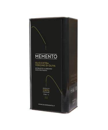 MEMENTO MEMENTO - Pugliese Extra Virgin Olive Oil - Cold Extracted - Unfiltered - 100% Italian - 5 litres (1)