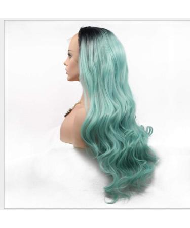 BGHJUE Synthetic Hair Wig with Natural Bangs - Fluffy Green Pixie Cut with Highlights for Women - International Shipping - Buy Online on GoSupps.com