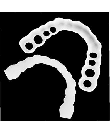 Veneers Clip-On Teeth Set - 2 Pairs of Top & Bottom False Teeth for Men & Women - Buy Online on GoSupps.com