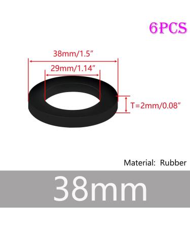 Buy Qrity 6-Piece O-Ring Sealing Rubber Set | Kitchen Sink Snappy Gum Seal | Replacement Seals | OD 38mm ID 29mm for Pipe Sealing - Buy Online on GoSupps.com