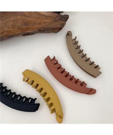 Hair Clips Solid Color Frosted Banana Clip Fashion Ponytail Holder Hair Clips Hairpins Barrettes Women's Hair Accessories Blue Hair Clips (Size : Navy blue) - Buy Online on GoSupps.com