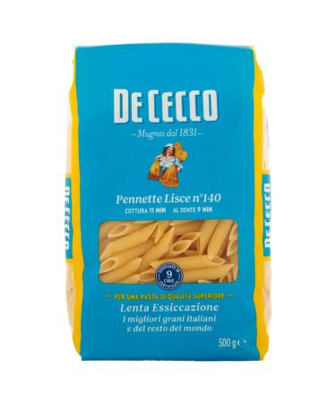 Italian Gourmet E.R. Pack of 24 De Cecco 100% Italian pasta pieces: Pennette Lisce No. 140 500g + Italian Gourmet Polpa 400g