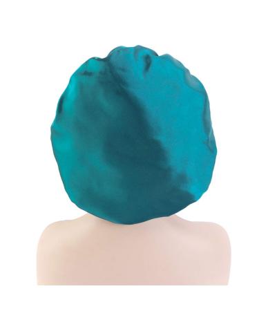 Prinfore 3PCS Extra Large Satin Bonnet for Women - Black/Purple/Teal - Silk Head Cover for Curly Long Hair - Sleep Cap - One Size - Buy Online on GoSupps.com