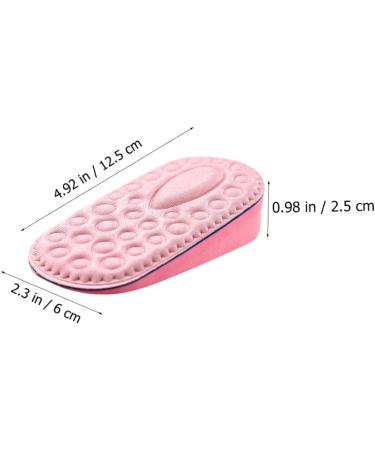 GLEAVI Invisible Heel Lift Insoles for Women - 4 Pairs Breathable Shoe Inserts - Soft Pink Heightening Half Pads for Canvas Shoes (12.5x6x3.5CM - Buy Online on GoSupps.com